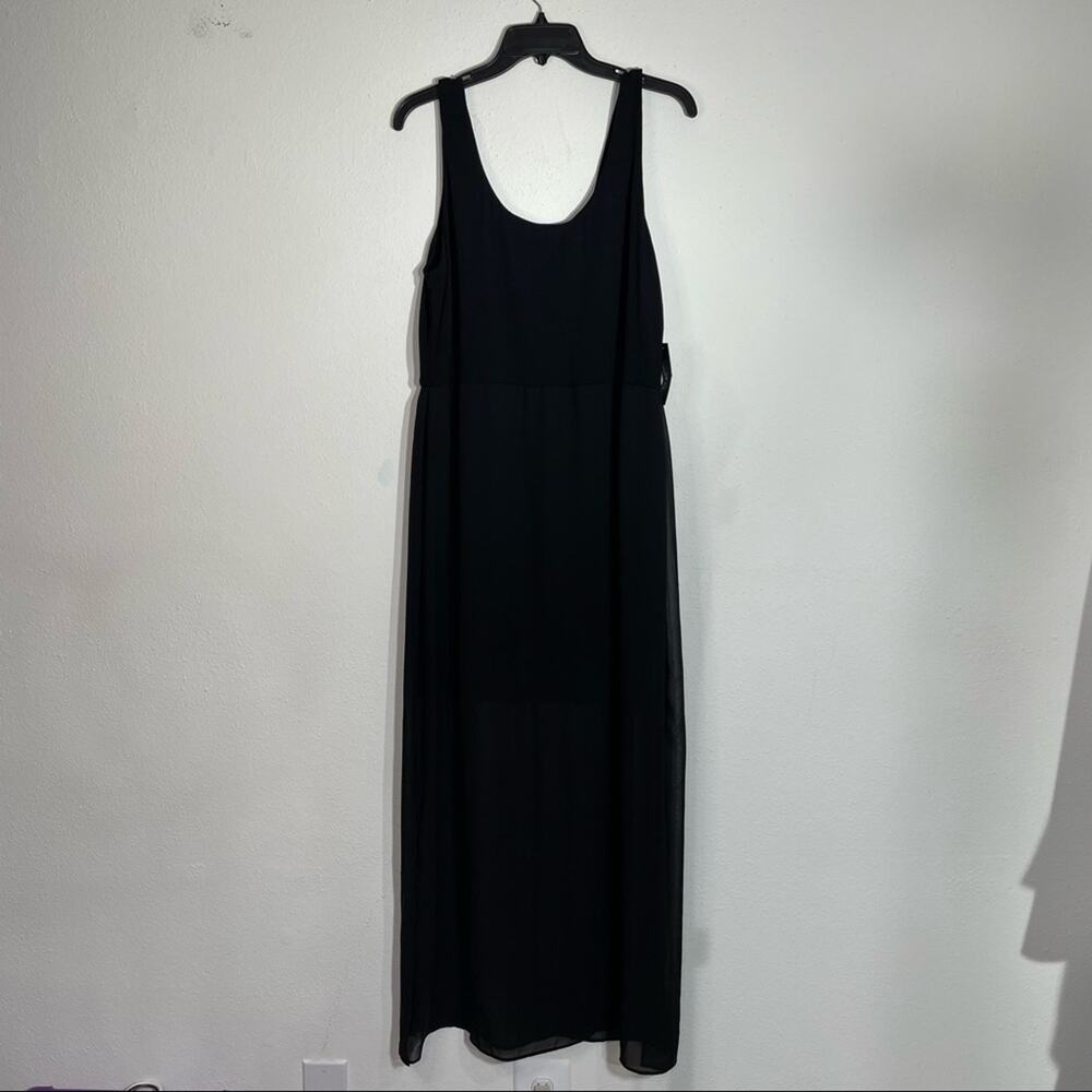 Vince Camuto Black Sheer Overlay Maxi Dress XL NWT